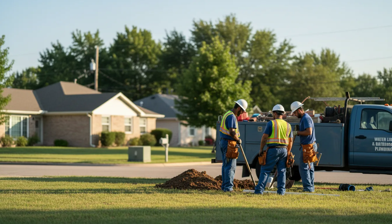 Residential water line and bathroom plumbing service in Mora, MO